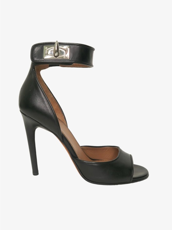 Givenchy Shoes - Givenchy Black Leather High Heels shark tooth Clasp